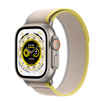 Demo - Watch Ultra • Titanium Case with Yellow/Beige Trail Loop
