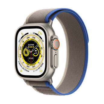 Ultra • Titanium Case with Blue/Gray Trail Loop