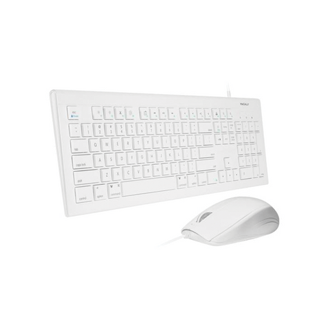 Macally Full-Size USB Keyboard with 3 Button Mouse Combo